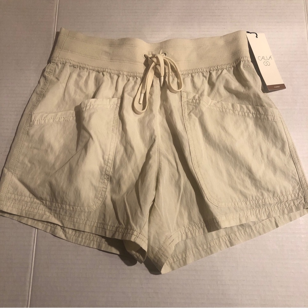CALIA Women’s Size XS Journey Collection Midrise Pintuck 4” Short